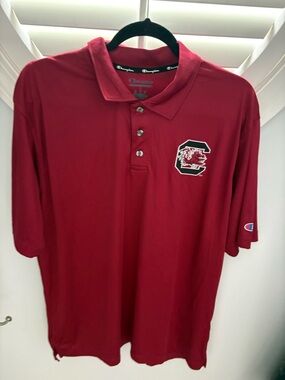 Champion USC South Carolina Gamecocks polo shirt embroidered sz Large